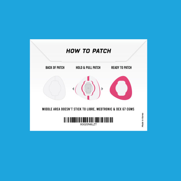 Freestyle Libre pink patch and Medtronic pink patch