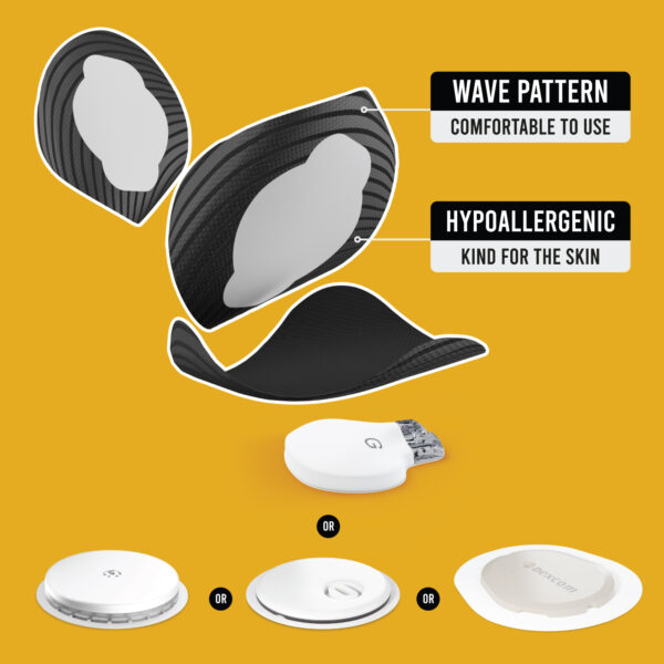Original Patches for Freestyle Libre 1 & 2 | Medtronic | Lingo - Black - 20 pack