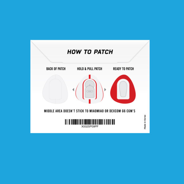 Original Patches for Dexcom G6 & MiaoMiao - Red - 20 pack