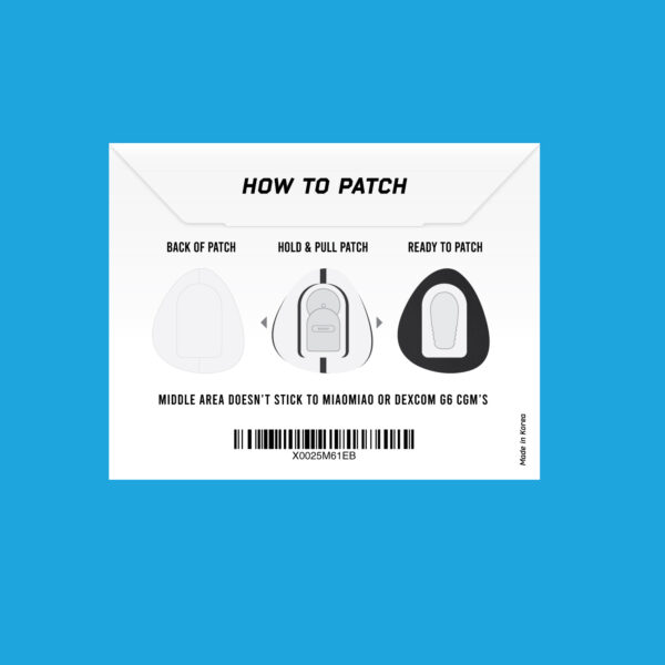 Original Patches for Dexcom G6 & MiaoMiao - Black - 20 pack