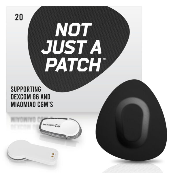 Original Patches for Dexcom G6 & MiaoMiao - Black - 20 pack