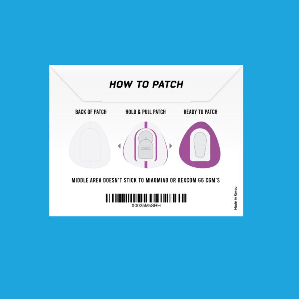 Original Patches for Dexcom G6 & MiaoMiao - Purple - 20 pack