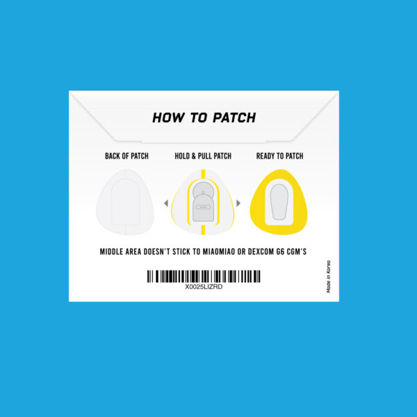 Original Patches for Dexcom G6 & MiaoMiao - Yellow - 20 pack