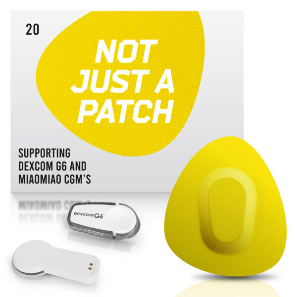 Original Patches for Dexcom G6 & MiaoMiao - Yellow - 20 pack