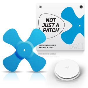 X-Patches for Freestyle Libre 1 & 2, Medtronic, Omnipod and Lingo - Blue - 20 pack - Freestyle Libre X-patch
