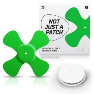 X-Patches for Freestyle Libre 1 & 2, Medtronic, Omnipod and Lingo - Green - 20 pack - Freestyle Libre X-patch