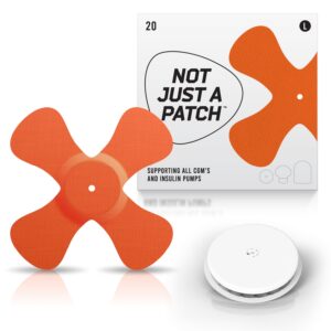 X-Patches for Freestyle Libre 1 & 2, Medtronic, Omnipod and Lingo - Orange - 20 pack - Freestyle Libre X-patch