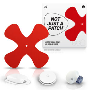 X-Patches for Freestyle Libre 1 & 2, Medtronic, Omnipod and Lingo - Red - 20 pack