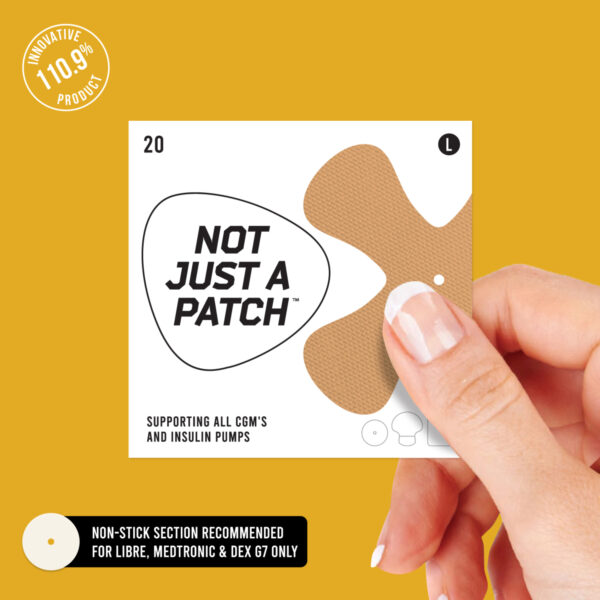 X-Patches for Freestyle Libre 1 & 2, Medtronic, Omnipod and Lingo - Beige - 20 pack