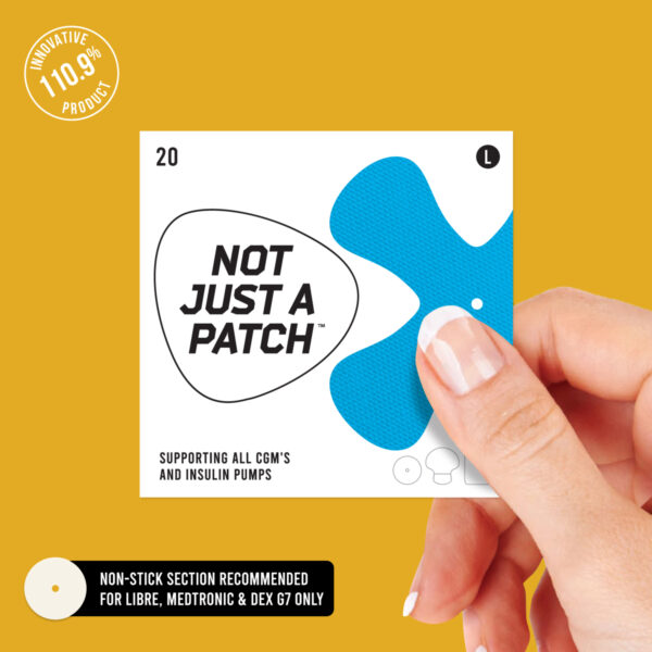 X-Patches for Freestyle Libre 1 & 2, Medtronic, Omnipod and Lingo - Blue - 20 pack
