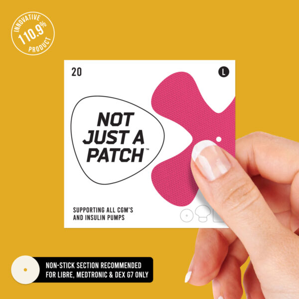 X-Patches for Freestyle Libre 1 & 2, Medtronic, Omnipod and Lingo - Pink - 20 pack