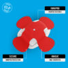 X-Patches for Freestyle Libre 1 & 2, Medtronic, Omnipod and Lingo - Red - 20 pack