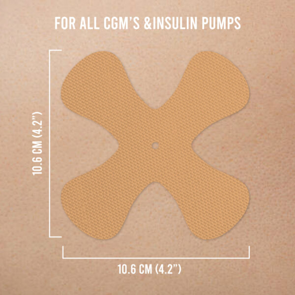 X-Patches for Freestyle Libre 1 & 2, Medtronic, Omnipod and Lingo - Beige - 20 pack