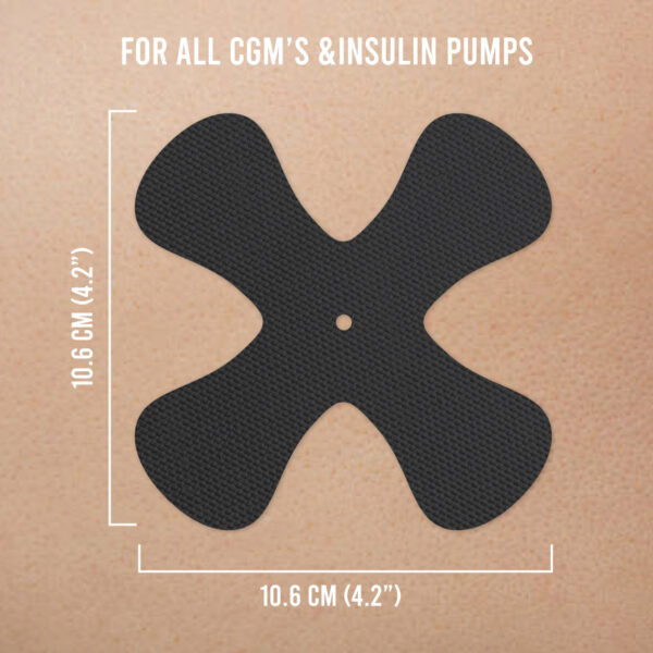 X-Patches for Freestyle Libre 1 & 2, Medtronic, Omnipod and Lingo - Black - 20 pack