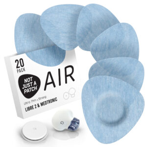 Air Patches for Freestyle Libre 1 & 2 | Medtronic | Lingo - Blue - 20 pack - Freestyle Libre