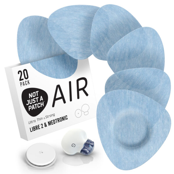 Air Patches for Freestyle Libre 1 & 2 | Medtronic | Lingo - Blue - 20 pack