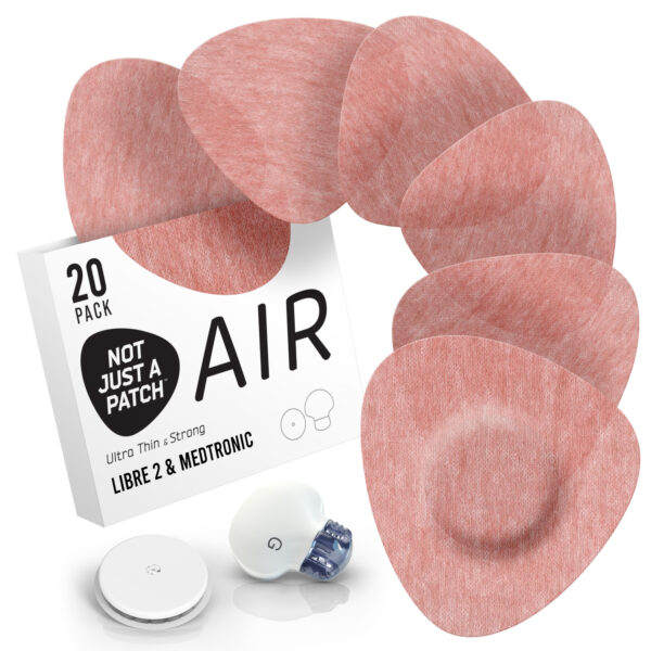 Air Patches for Freestyle Libre 1 & 2 | Medtronic | Lingo - Brown - 20 pack