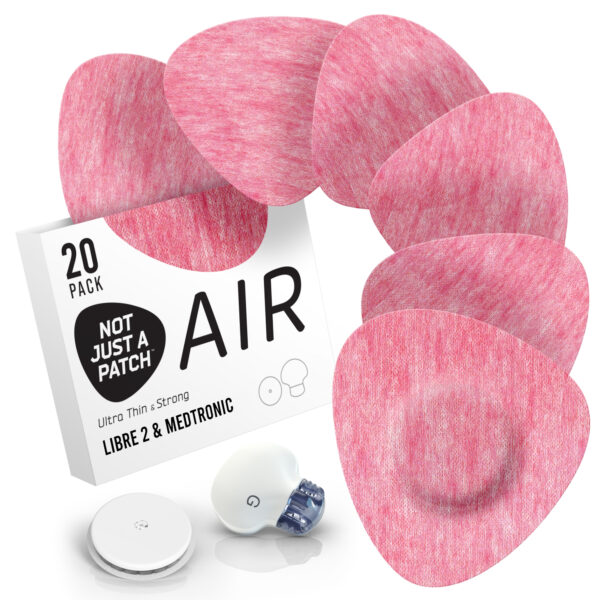 Air Patches for Freestyle Libre 1 & 2 | Medtronic | Lingo - Pink - 20 pack