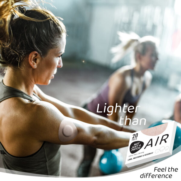 Air Patches for Freestyle Libre 1 & 2 | Medtronic | Lingo - Tan - 20 pack