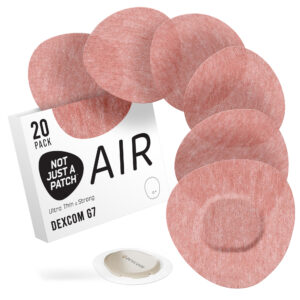 Air Patches for Dexcom G7 & Stelo CGM - Brown - 20 pack