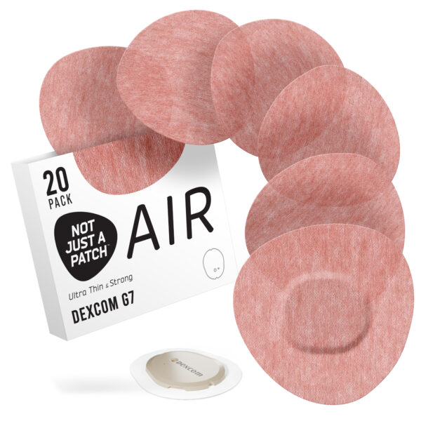 Air Patches for Dexcom G7 & Stelo CGM - Brown - 20 pack