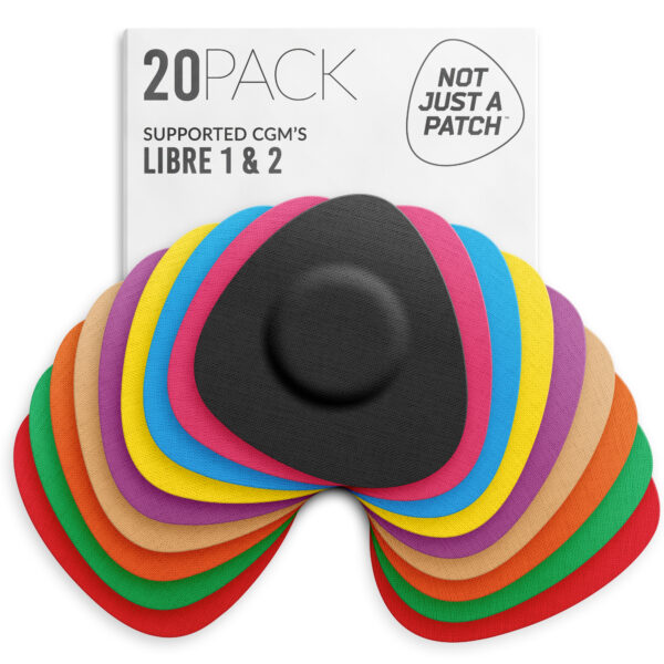 Original Patches for Freestyle Libre 1 & 2 | Medtronic | Lingo - Multicolour - 20 pack